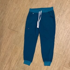 Teal Jogger Pants with Pink Drawstring